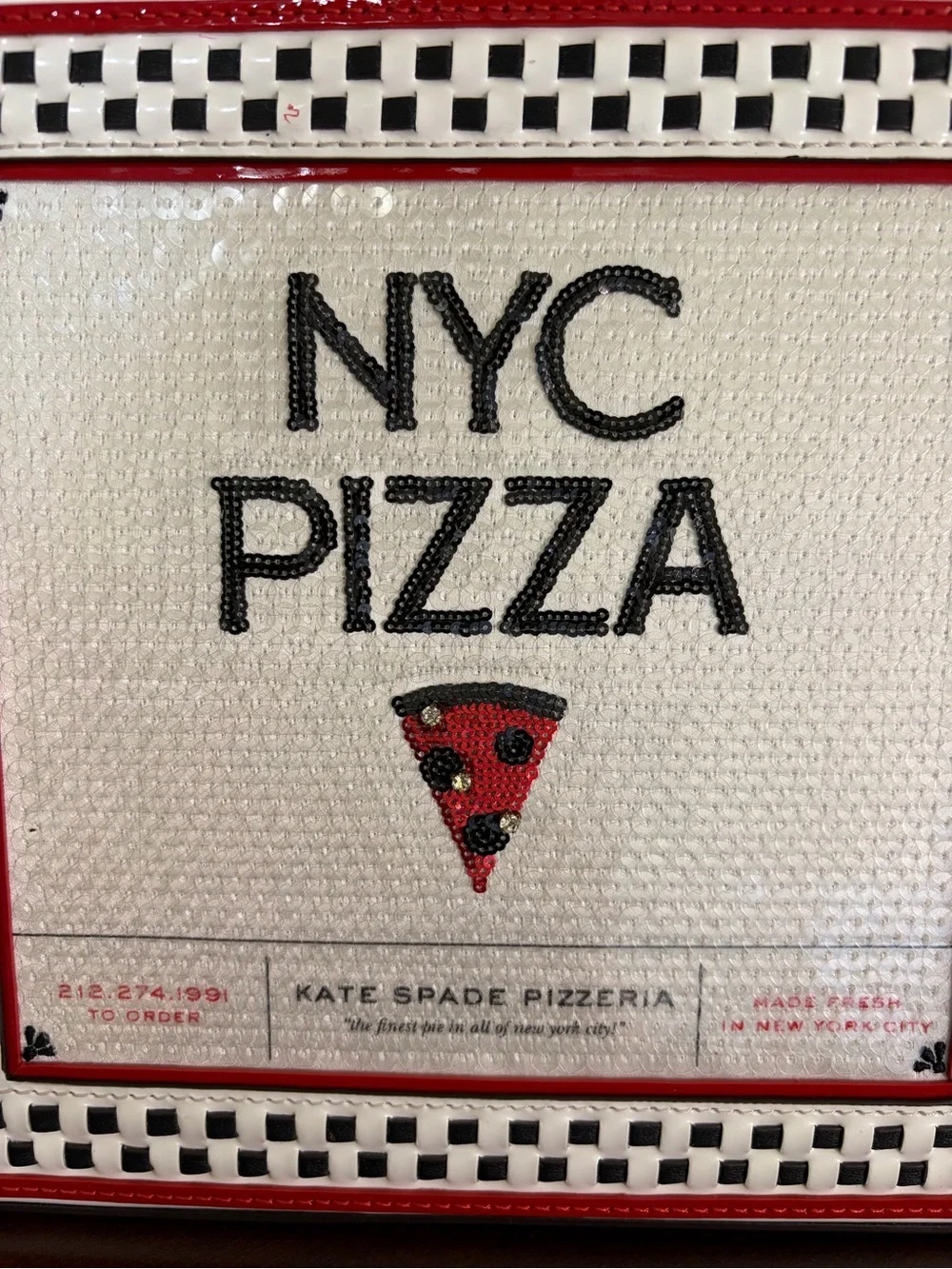 NWT Kate Spade Slice 3D Pizza Box Top Handle Crossbody Bag KB299 MSRP $498